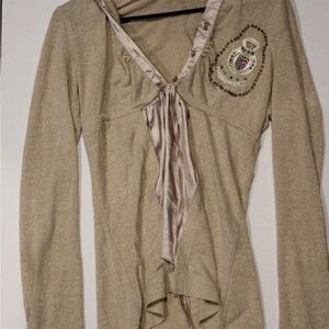 R2 Sparkling Beige Embellished Top